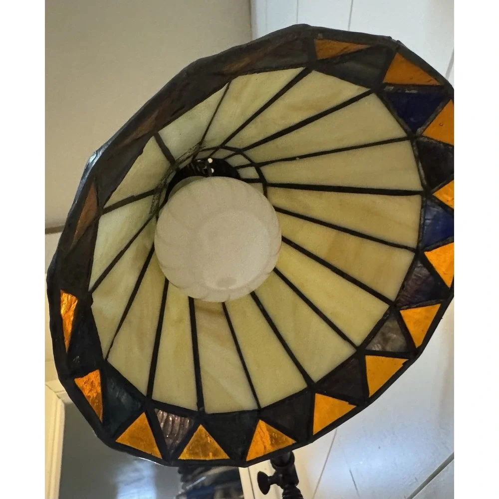 Tiffany Stained Glass Craftsman Craftsmen Style Gooseneck Lamp